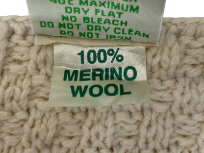 Aran Islands Knitwear Fisherman Cardigan Merino Wool XL Ireland 80s-90s