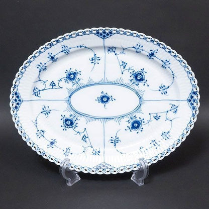 Royal Copenhagen Blue Fluted Full Lace 30cm Oval Plate