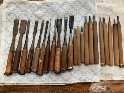 Unknown Brand Gouge Set 22 Pc Woodcarving Tools Hand Tools Bundle Starter Kit