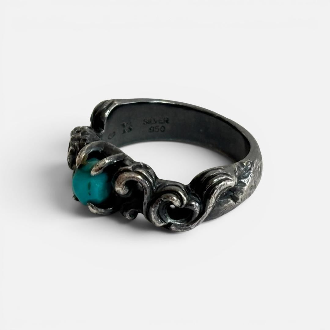 Rare 2007 Y's Yohji Yamamoto Turquoise Silver 950 Ring