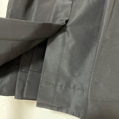 USED PRADA NYLON MINI SKIRT WITH FRONT BUTTONS, BLACK, SIZE 40, VINTAGE GOOD