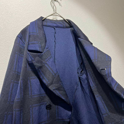 Y's Yohji Yamamoto 90s Blazer Irregular Check Tailored Jacket Shrunken Women's