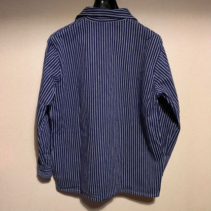 Vintage Blue Striped Fisherman Smock Men's Shirt