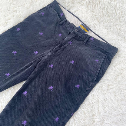 Ralph Lauren Rugby Corduroy Skull Embroidery Chino Pants 34