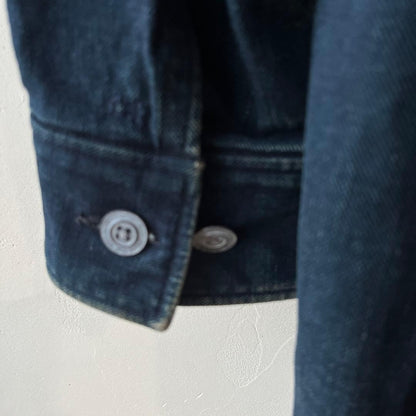 45rpm/45R Denim Coat Long Jacket Japan Made Vintage Dark Blue 3 Pockets Unisex