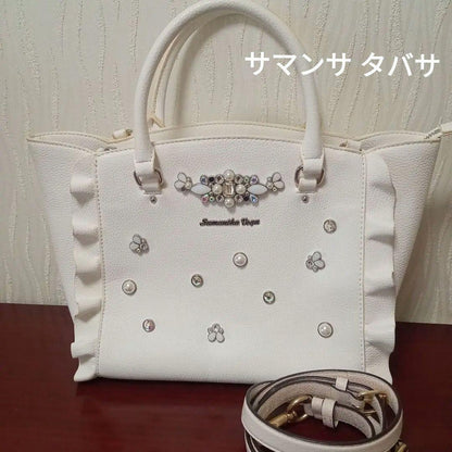 SAMANTHAVEGA Bijou Flutter 2 Way Shoulder Bag PVC Used SKAI-0