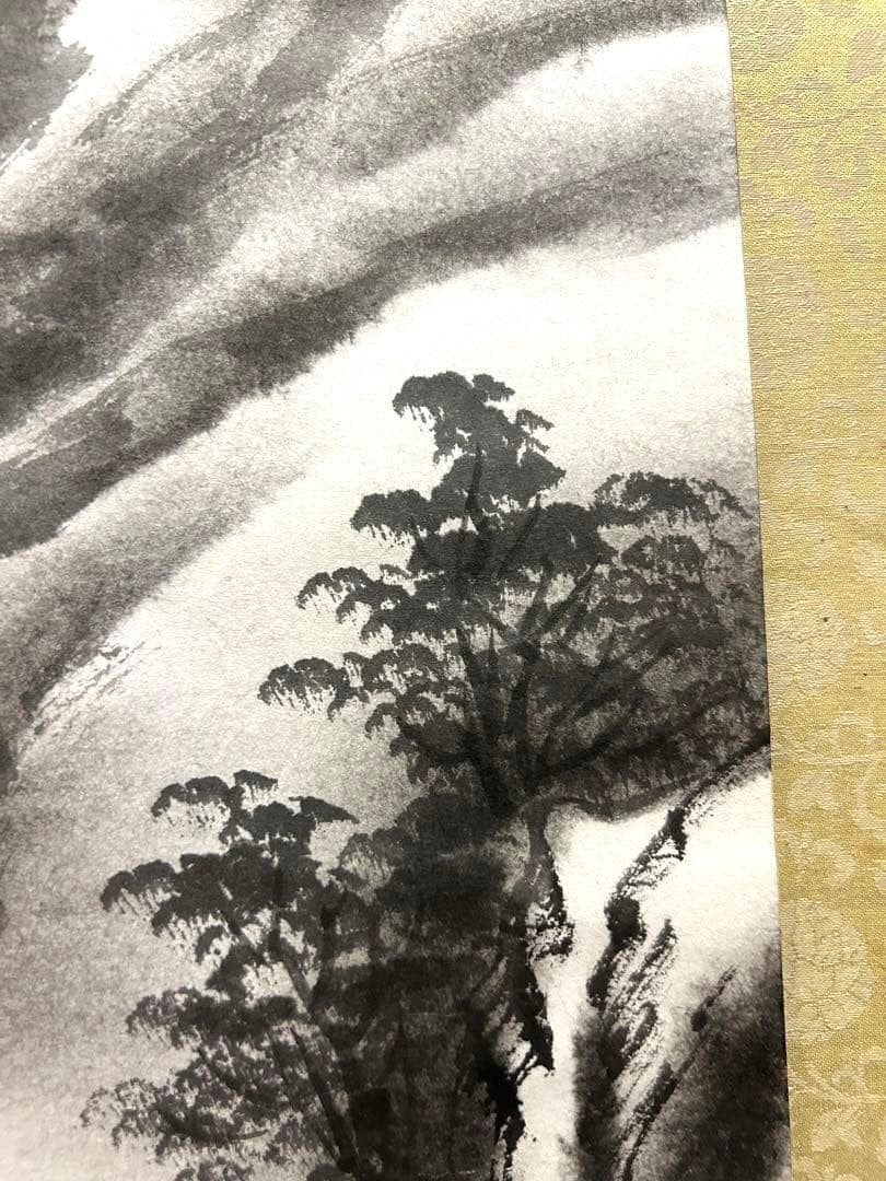 Hanging scroll Landscape Ink wash painting Showa retro