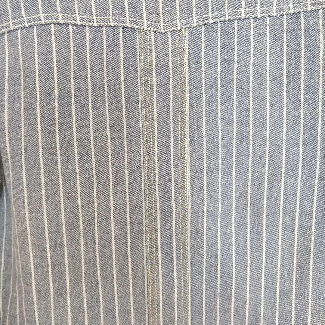 Rare BLUE BLUE Striped Denim Jacket - Japan Size L