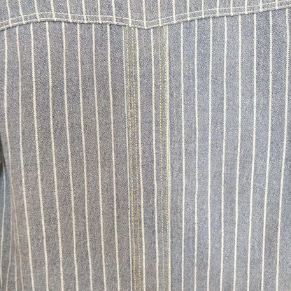 Rare BLUE BLUE Striped Denim Jacket - Japan Size L