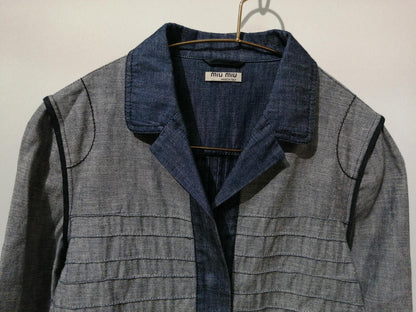 miumiu denim jacket size M length 19.6 inches