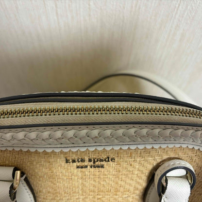Kate Spade White Basket Summer Shoulder Bag