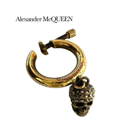 Alexander McQueen Earring Skull Gold Brass