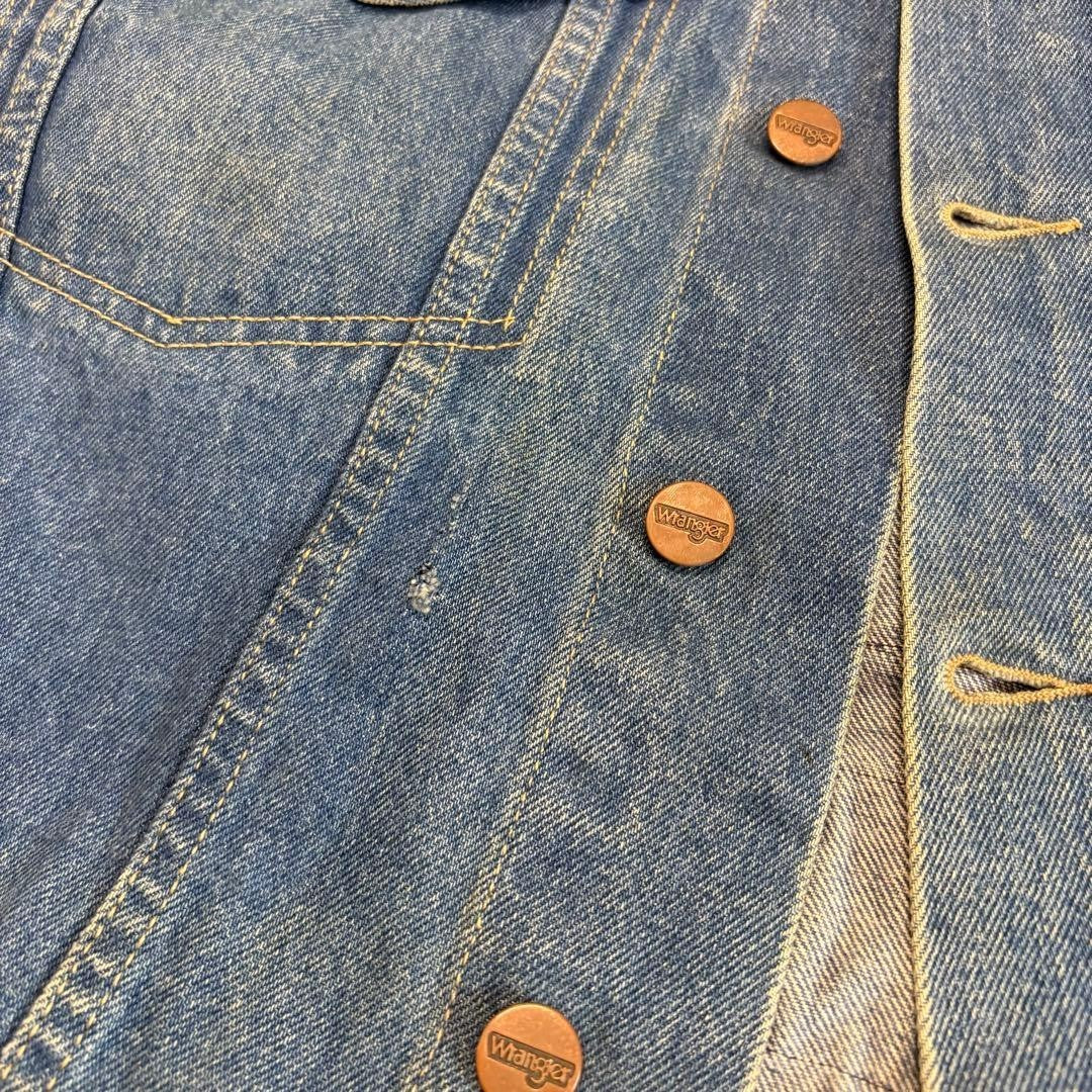 Wrangler Men Denim Vest Patch Vintage Limited Edition Rare Model American Casual