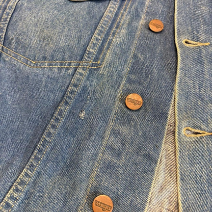 Wrangler Men Denim Vest Patch Vintage Limited Edition Rare Model American Casual