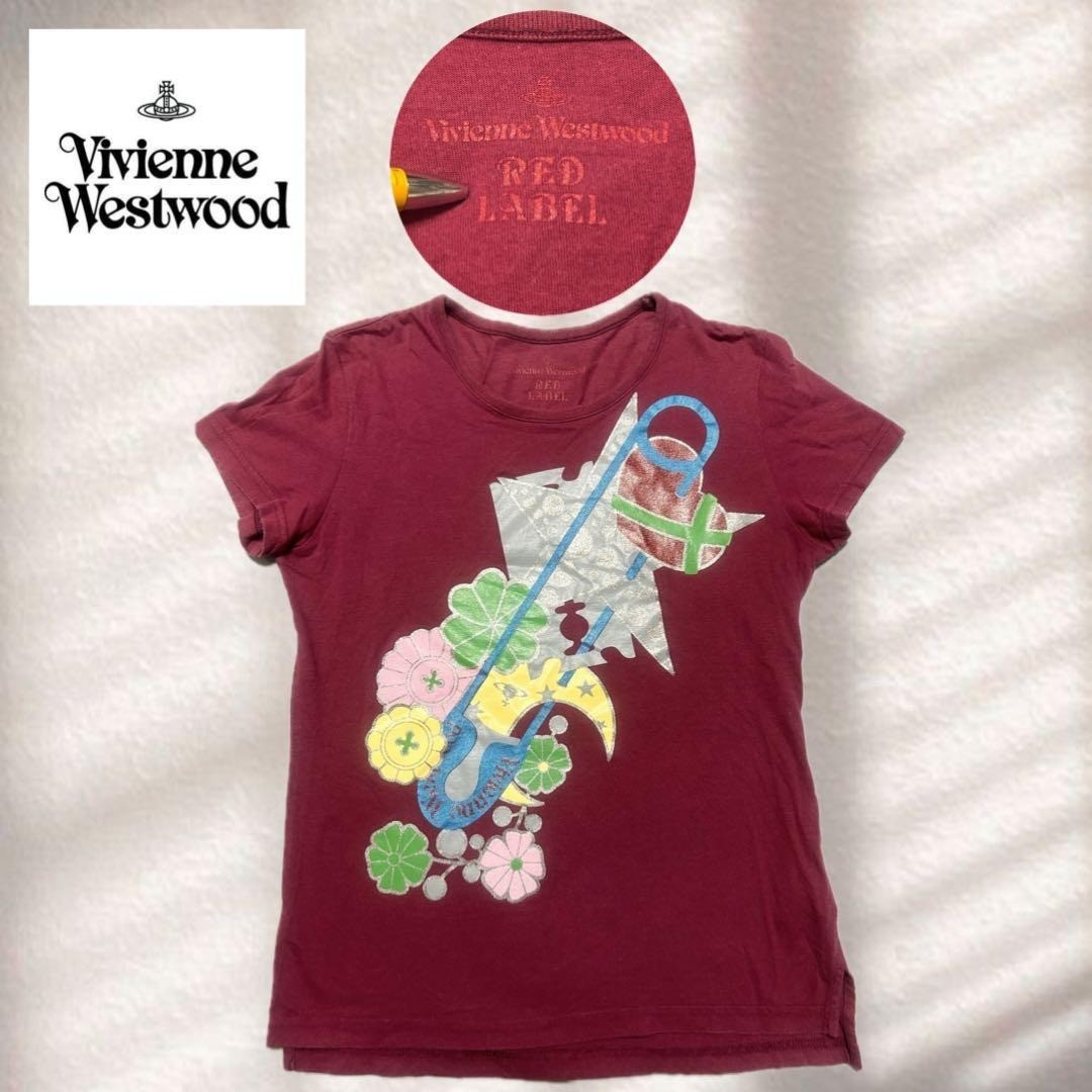 Rare Vivienne Westwood Vintage Sequin Print T-Shirt Purple Women’s Size S Used