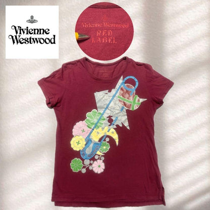 Rare Vivienne Westwood Vintage Sequin Print T-Shirt Purple Women’s Size S Used
