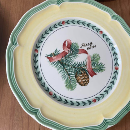 Villeroy & Boch French Garden Christmas Plate Set of 6 Rare