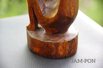Indonesia/Wood Carving (Hand-Carved) Seated Figure/Ornament