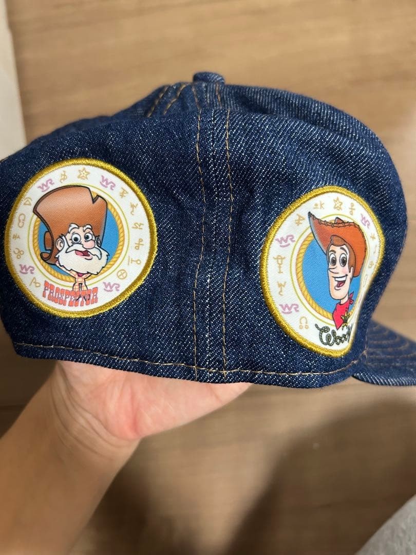 Toy Story New Era 59FIFTY Woody Roundup Denim Cap 7 1/8 Disney Limited Rare