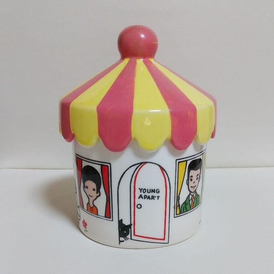 Rune Naito Candy Sugar Pot Ornament Accessory Case Showa Retro Vintage EX