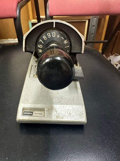 UCHIDA P-70N Desktop Numbering Machine Showa Retro