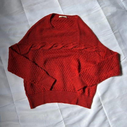 Gallarda Galante Knitted Sweater, Red, One Size Fits All, Wool 25%, Rayon 10％