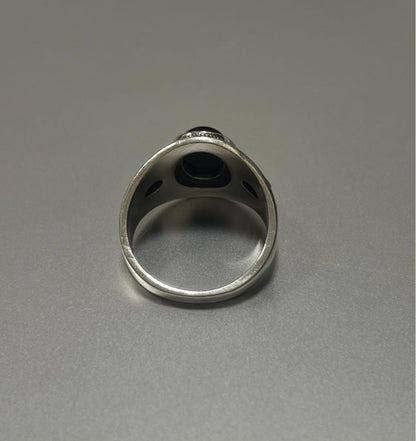 Sterling Silver 925 Ring with Onyx - Men's