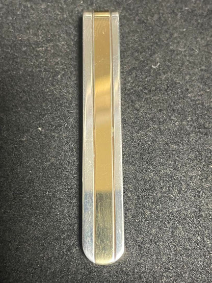 Tiffany & Co. Gold Tie Clip Bar Money Bill Wallet Holder 18K YG（AU750）
