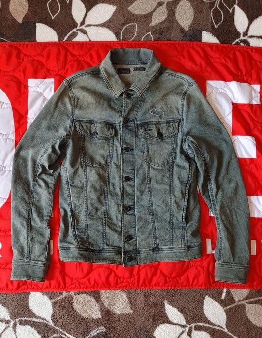 Diesel Men S Jogg Sweat Stretch Denim Jacket Washed Almost unused Luxury Italian