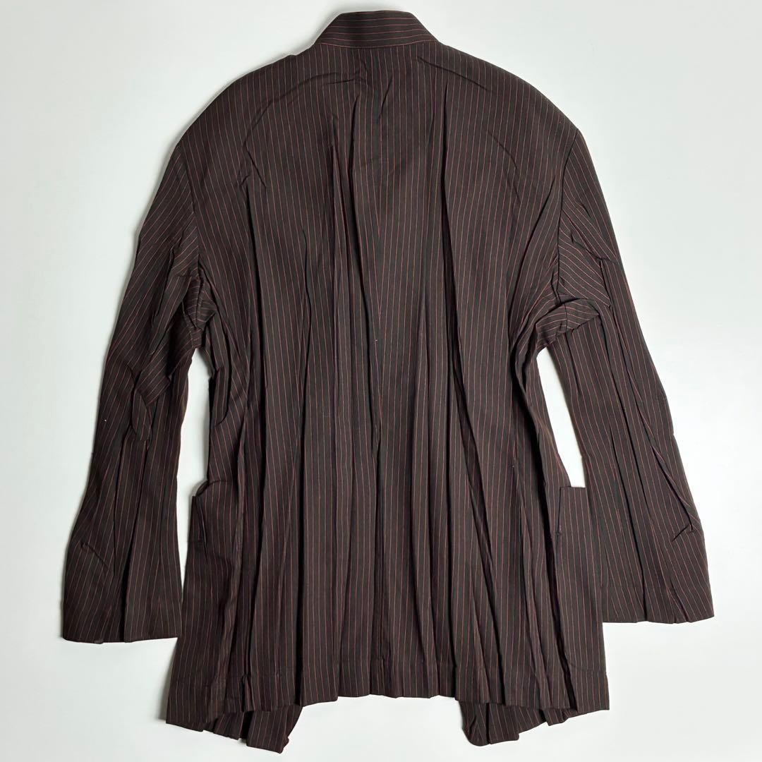Issey Miyake 90s Archive Pleated Suit Set Brown Red Wool Japan Rare