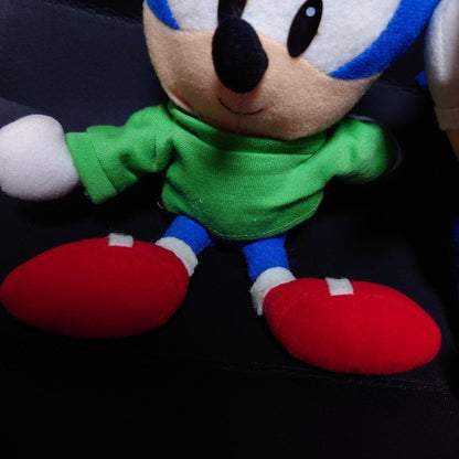 Extremely rare Sonic SEGA plush toy with Sonic and friends dressed up, flower bo