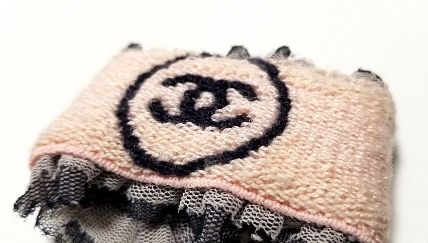 Authentic CHANEL COCO Lace Pile Wristband A17947 Women’s Sports Bracelet