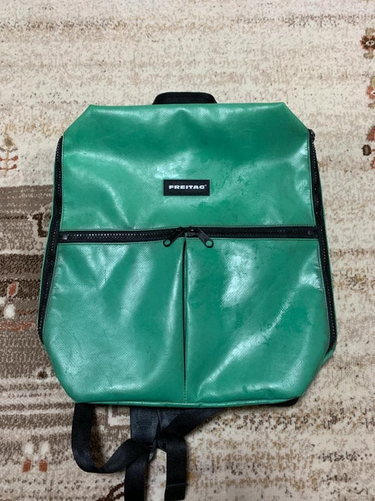 FREITAG F49 Fringe Green Truck Canvas Backpack Large Authentic Bag