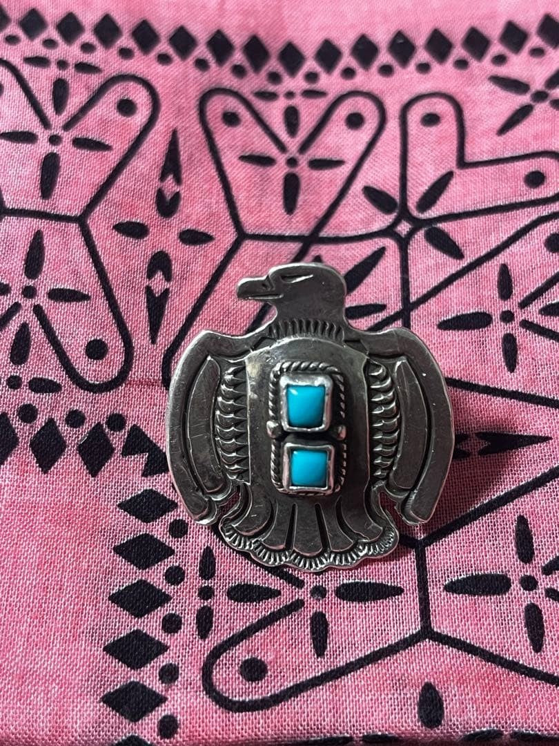 30s/40s Indian Jewelry Thunderbird Ring NAVAJO