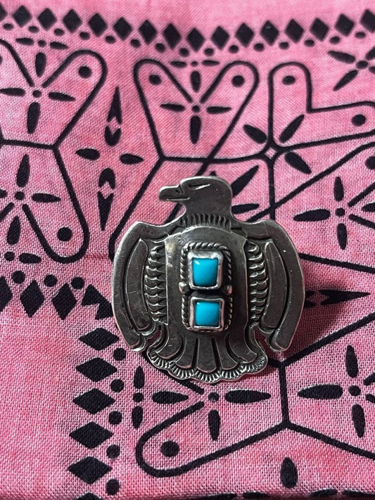 30s/40s Indian Jewelry Thunderbird Ring NAVAJO