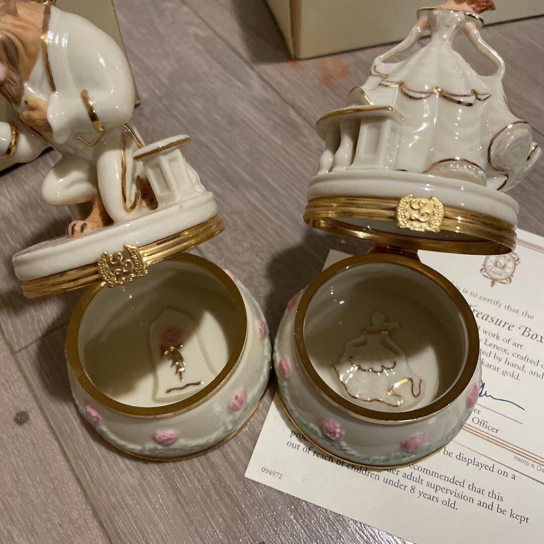 LENOX Disney Showcase Beauty and the Beast Bell and Beast 11.5×6cm Used