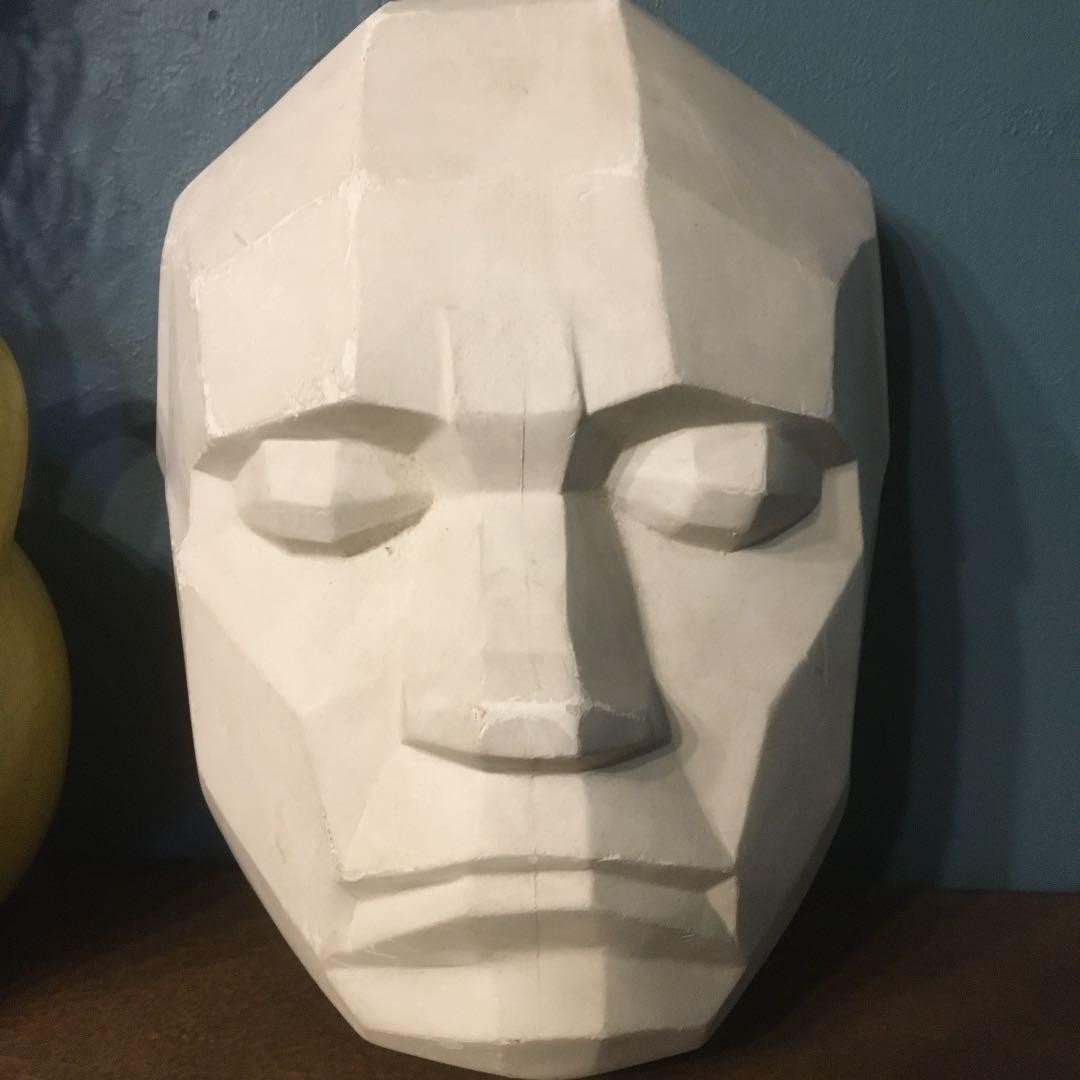 Gypsum Betben Death Mask, Half-Sided, For Drawing, Wall-Mounted, Art Sculpture