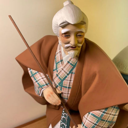 Showa Retro Antique Doll with Glass Case Takasago Doll