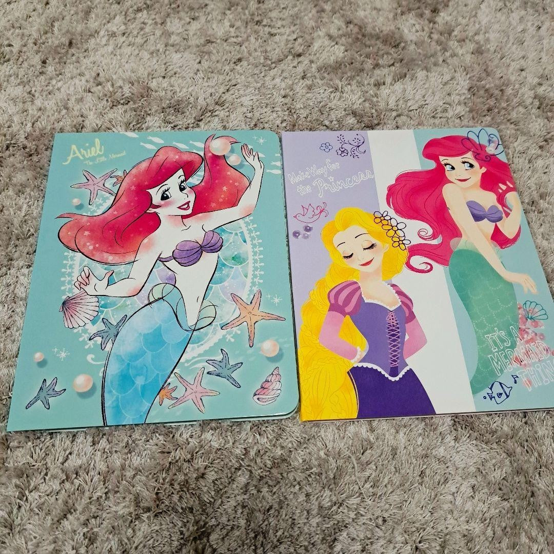 Disney Little Mermaid Ariel Sticky Notes with Case Princess Stationery Set New