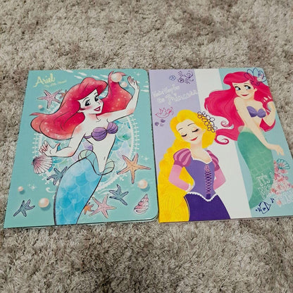 Disney Little Mermaid Ariel Sticky Notes with Case Princess Stationery Set New