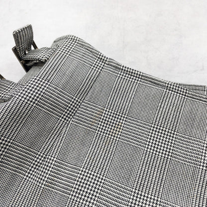 Christian Dior Galliano Houndstooth Plaid Wool Pleated Mini Skirt FR40 Archive