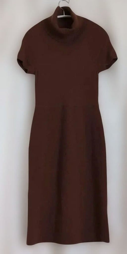 Max Mara Dress M Used High Neck Knit Non-Functioning Eco-Friendly