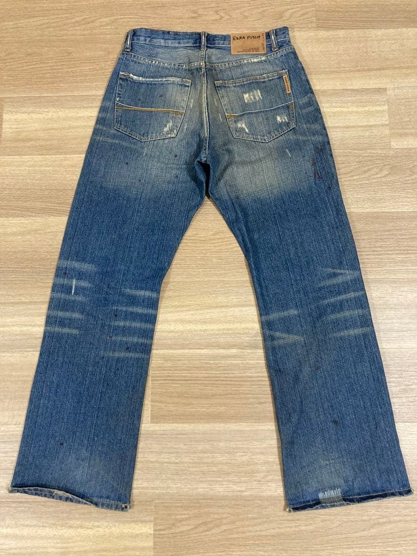 EZRA FITCH Damage Jeans Bootcut W30L32 Indigo
