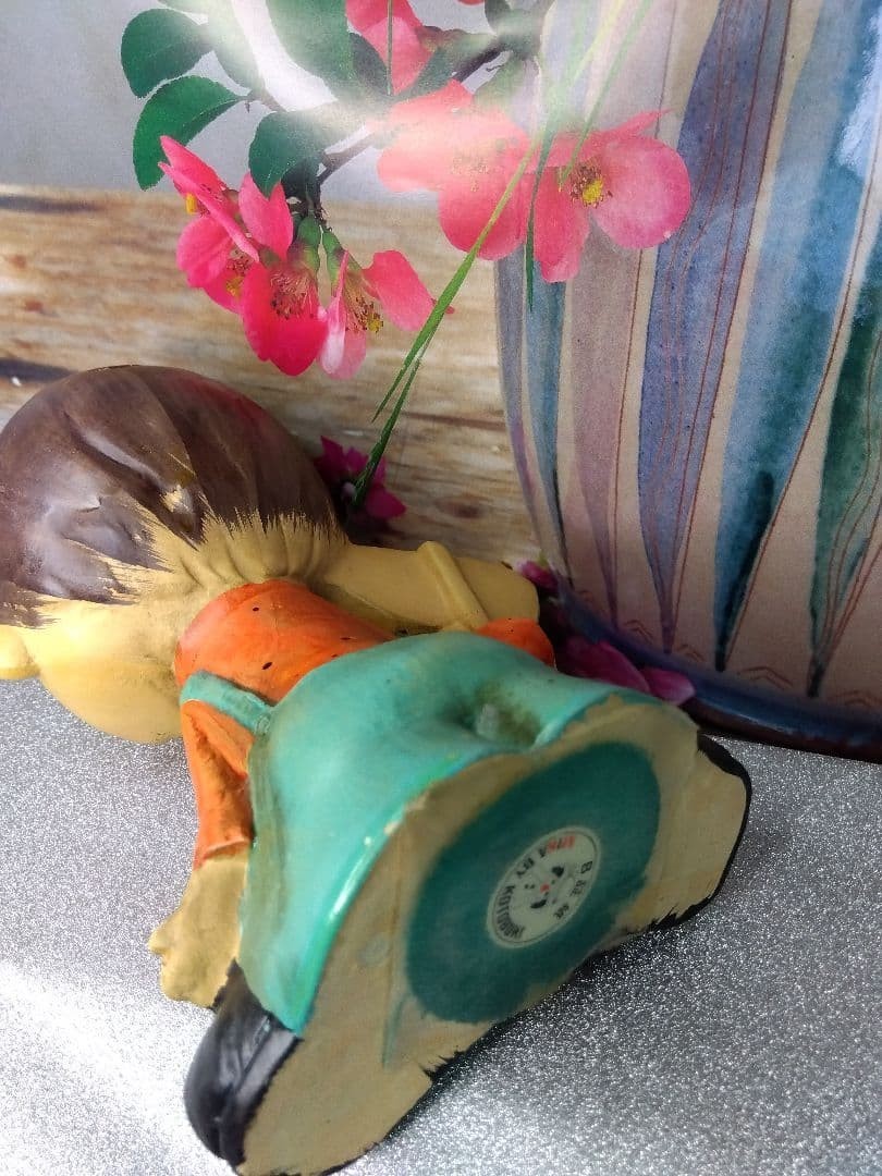 Dad's Figurine Piggy Bank Showa Retro Ceramic Ornament