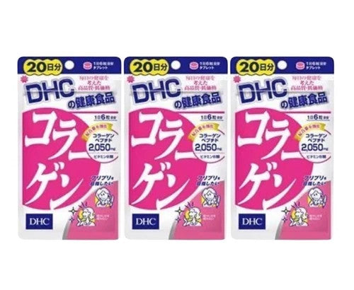 Japan DHC Collagen Vit B2 Vit B3 Beauty Health Skin Moisture 3 Packs 60 Days