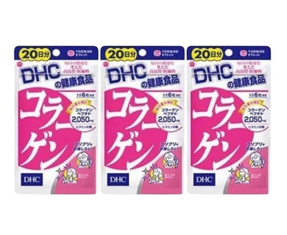 Japan DHC Collagen Vit B2 Vit B3 Beauty Health Skin Moisture 3 Packs 60 Days