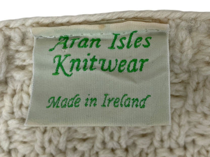 Aran Islands Knitwear Fisherman Cardigan Merino Wool XL Ireland 80s-90s