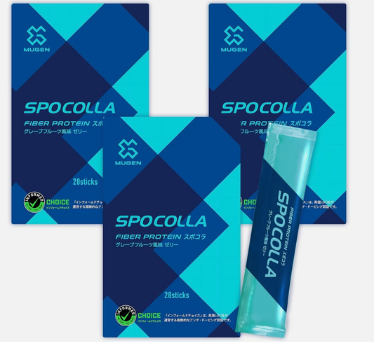 [Set of 3] MUGEN SPOCOLLA SPEED Fiber protein grapefruit flavor 28 sticks box