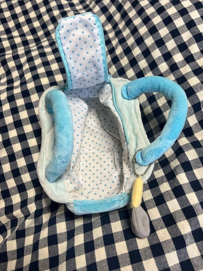 Mamegoma Plush Toy with Carrying Bag Rare San-X Collectible