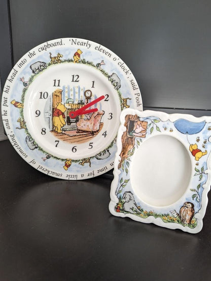 Royal Doulton Classic Pooh Clock & Photo Frame